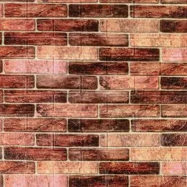 Самоклеющаяся 3D панель стеновая 770х700х3мм Коричневый кирпич — Купить Панелі декоративні