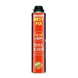 Клей-піна BESTFIX, універсальна, ручна + під пістолет, 800 мл — Купити Будівельний клей — для пінопласту, гіпсокартону, газоблоку, плитки