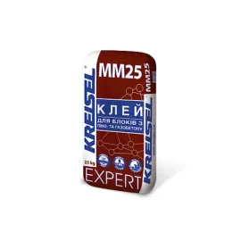Клей Kreisel EXPERT ММ27 для кладки газоблоків, 25 кг — Купити Будівельний клей — для пінопласту, гіпсокартону, газоблоку, плитки