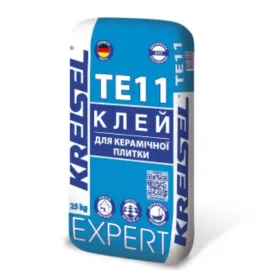 Клей Kreisel TE11 для приклеювання керамічної плитки, 25 кг — Купити Будівельний клей — для пінопласту, гіпсокартону, газоблоку, плитки