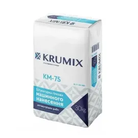 Штукатурка гіпсова машінного нанесення KM-75 KRUMIX 30 кг — Купити Штукатурка – якісне оздоблення стін та стель